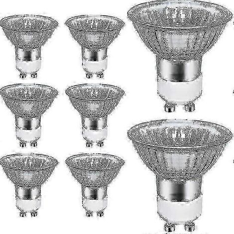 Lot de huit ampoules halogènes GU10 50W 700LM 2700K blanc chaud pour spots (1/5)