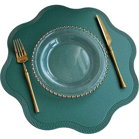Sets de table bohèmes de 38 cm (15 pouces), napperon imperméable en PVC, résistant à la chaleur, facile à nettoyer et antidérapant pour la décoration de la cuisine et de la salle à manger Jikaixiang (1/5)