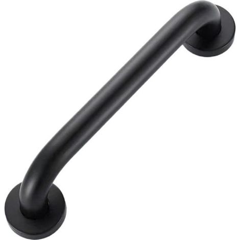 Stainless Steel Grab Bar Bathroom Bathtub Grab Bar for Toilet/WC for Elderly/Disabled/Children/Pregnant People 30cm (Black) (1/5)