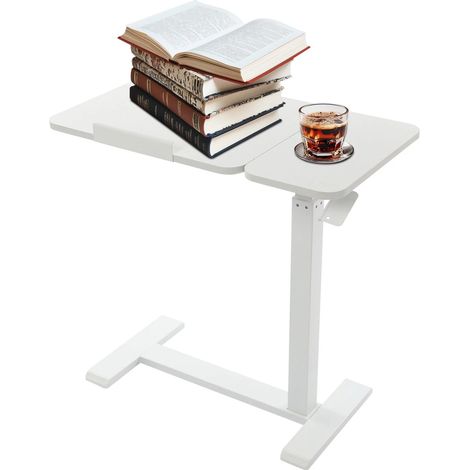 Mobile Standing Desk Adjustable Height Rolling Cart with Wheels for Bed Office