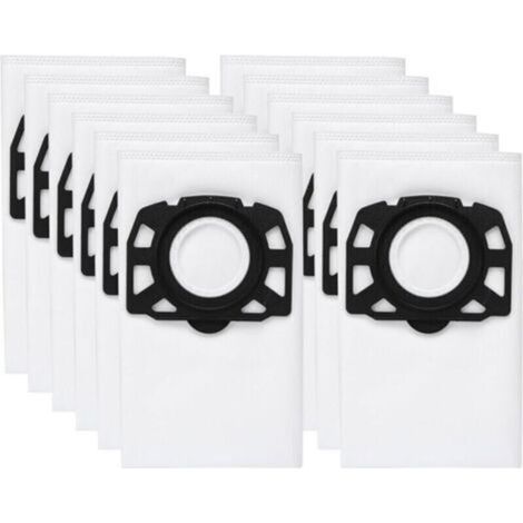 Lot de 12 Sacs de KFI 487 Filtre Sacs d'aspirateur accessoire pour Karcher WD4,WD5,WD6,MV4,MV5,MV6,WD4.000 ... WD5.999,2.863-006.0 (1/4)
