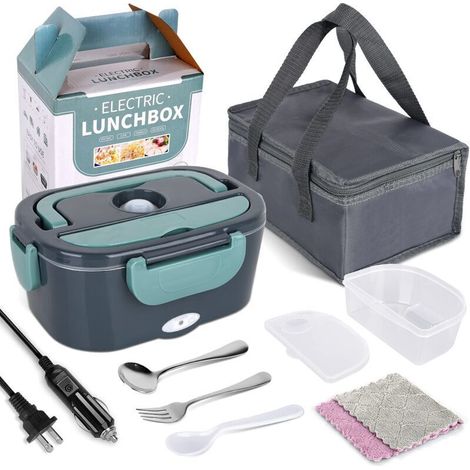 Portable 12V/230V Electric Lunch Box – Waterproof Food Warmer for Car and Home, Microwave Safe