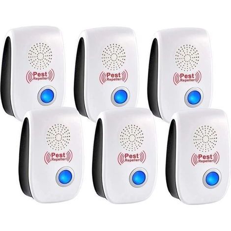 HONORNIC - Ultrason Anti Moustique,6 Pack Répulsif Ultrason Anti-Rongeurs Insectes,Répulsif Électronique Insectes Ultrason Anti Insectes (1/4)