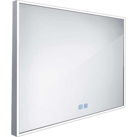 Nimco - Spiegel mit LED-Beleuchtung, 90x70 cm, Berührungssensor, Aluminium ZP 13019VX (1/5)