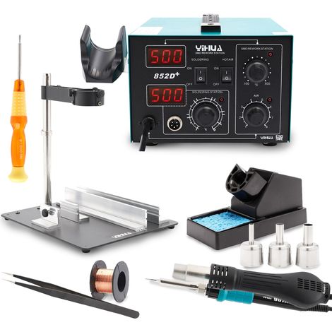 Kit stazione di saldatura Yihua 852D+ + piattaforma per PCB