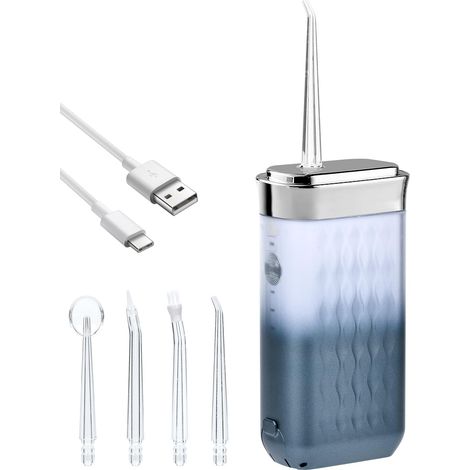 dentaire portable professionnel, irrigateur dentaire, réservoir d'eau rétractable / IPX7 imperméable / 3 modes, convient pour les voyages et à la maison professionnels hydropulseur (1/5)