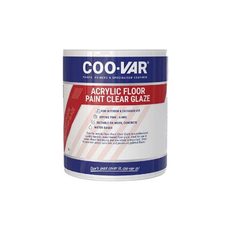 CooVar Acrylic Clear Glaze For Wooden Floors - Clear - 1 Litre