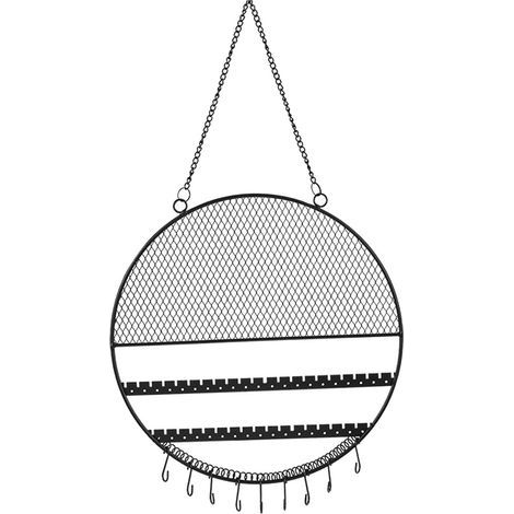 Wandhaken mit Kette für runde Ohrringe – so haben Sie Ihren gesamten Schmuck griffbereit. Aus robustem Material. (1/5)