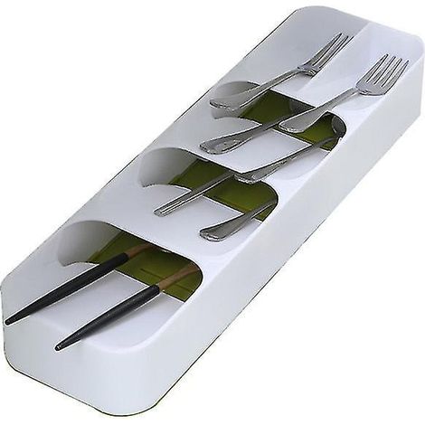 Boîte de rangement hot spoon de tiroir de couverts avec compartiment de plateau (1/5)