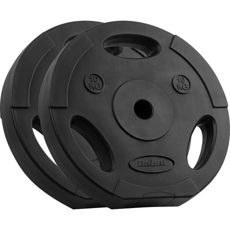Bituminöser Lastsatz 2x10kg 20kg Loch 31mm Plattengriffe REBEL (1/5)