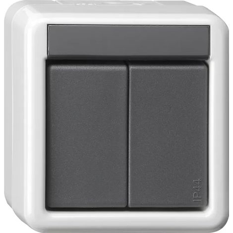 Gira Taster-BA 2f 2-Punkt KNX WG AP Grau [516230], 5162 30 (1/2)