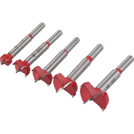 Lot de 5 forets carbure pour menuiserie, perçage de trous et poinçonnage (1/5)
