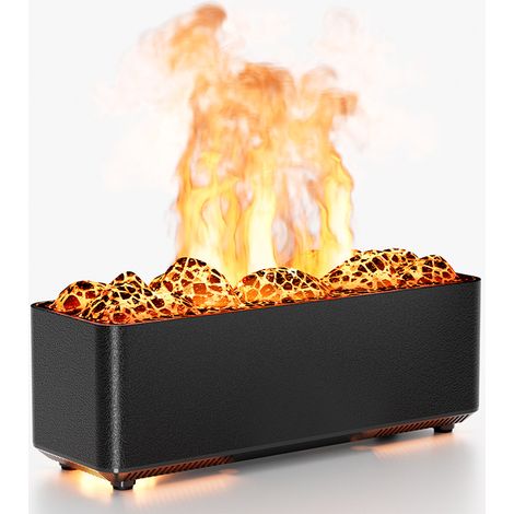 Diffusore di oli essenziali con lampada effetto fiamma, umidificatore per oli essenziali da 280 ml, diffusore di aromi a ultrasuoni, diffusore di aromi a ultrasuoni 3 in 1, lampada regolabile
