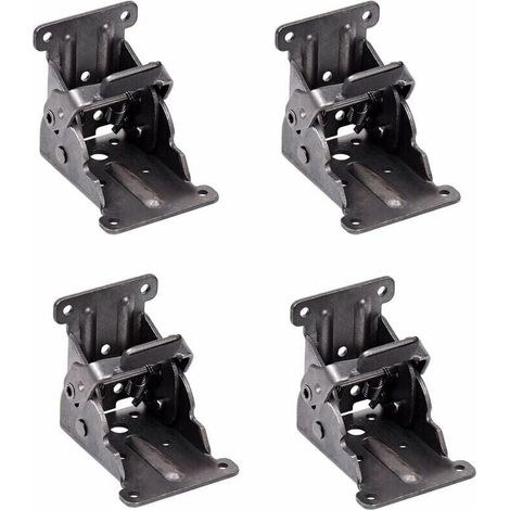 Bisagras autoblocantes, soporte plegable, herrajes para patas y soporte de esquina, para patas plegables, banco de trabajo plegable, (4 piezas) (1/4)