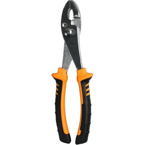 Trade Shop - UNIVERSALZANGE 10'' ERGONOMISCHER RUTSCHFESTGRIFF GEZAHNTE BACKE 26CM -