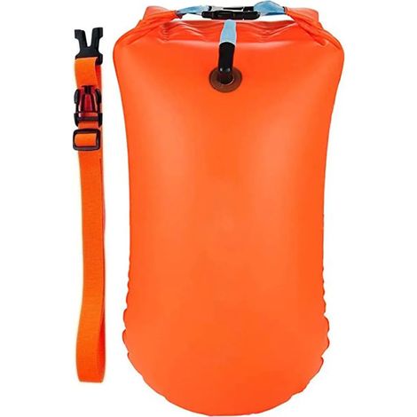 Hochsichtbare Schwimmboje für Erwachsene, Aufblasbare Sicherheits-Rettungsboje für offenes Wasser, Schwimmen, Triathlon, Schnorcheln (1/4)
