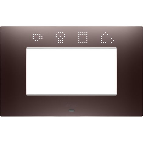 PLAQUE EGO SMART RECTANGULAIRE 4P CUIVRE GEWISS GW16004SCP