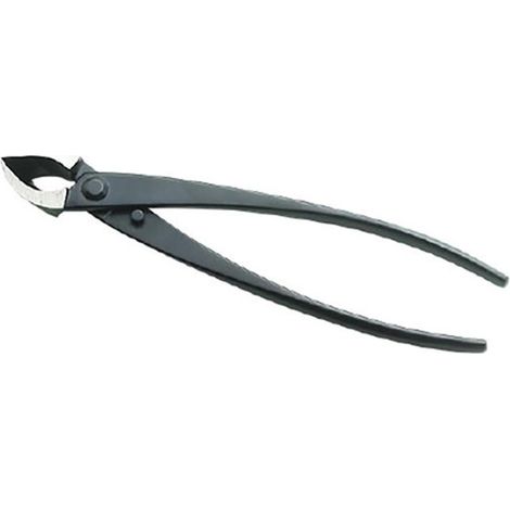Tronchese concava corta in acciaio inox brunito per taglio rami per bonsai, 180 mm (BC-180-2i/P)