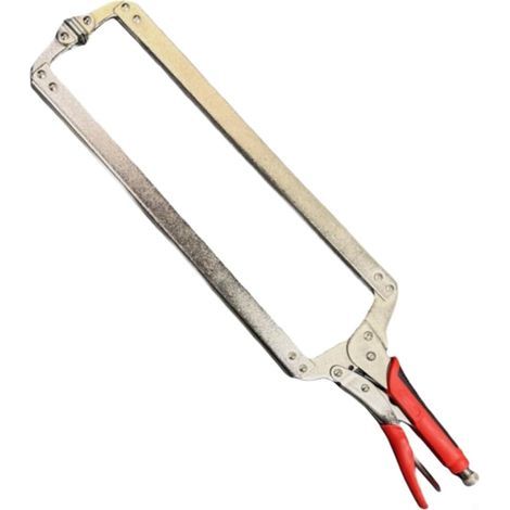Morsetto di bloccaggio extra lungo da 61 cm, robusto morsetto a C in acciaio al carbonio con sgancio rapido, morsetto di saldatura regolabile per la lavorazione dei metalli, apertura massima di 34 cm  (1/5)
