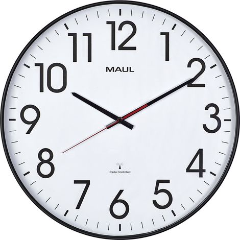 Maul 9054890 Funk Wanduhr 477 mm x 54 mm Schwarz (1/2)