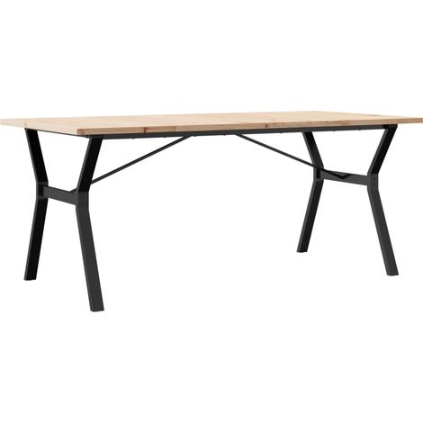 Maison Exclusive - Mesa de comedor marco Y madera maciza pino ace