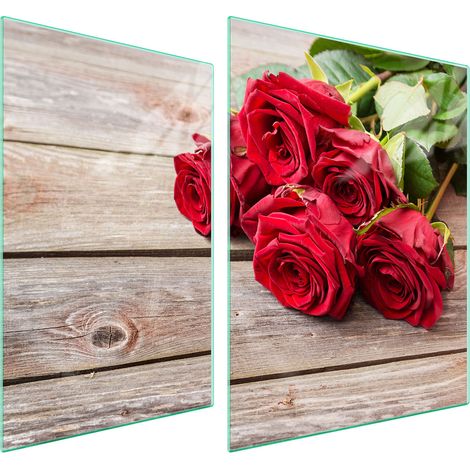 PIASTRA PROTETTIVA IN VETRO PER STUFA 70x52 ROSE (1/5)