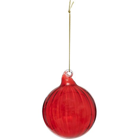 Adorno navideño de cristal 80mm raya roja - Atmosphera créateur d'intérieur