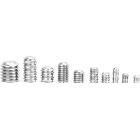 Jeu de 300 vis de réglage en acier inoxydable à six pans creux, visserie sans tête (1/5)