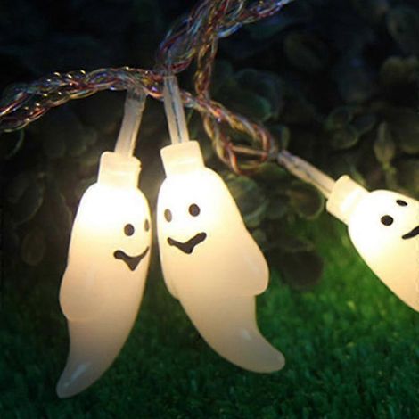 Guirlande lumineuse fantôme LED, accessoire de décoration pour Halloween (1/4)
