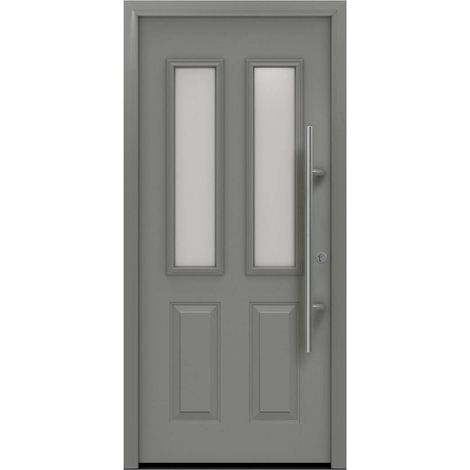 Hörmann Ecostar Haustür "ISOPRO Secur IPS 410S", graualuminium matt (RAL 9007), 110 x 210 cm (B x H), DIN Rechts