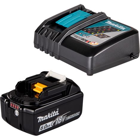 Kit Makita 18V LXT batería BL1860B 6.0Ah + cargador rápido DC18RC