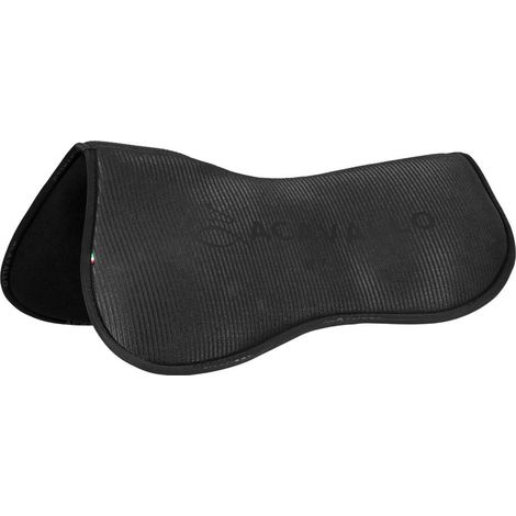 taglia unica, nero totale: Compensatore in memory foam half pad shape con garrese e spina standard in elastane e fibra di bamboo (1/5)