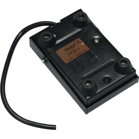 TFS-1 Steuerung, professioneller, rutschfester und robuster Metall-Fußschalter mit automatischer Rückstellung und Momentkontakt (Öffner/Schließer).