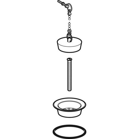 Geberit 242086001 Soupape d'évacuation avec bouchon de vanne, pour
