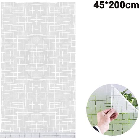 Pellicola decorativa 3D satinata senza colla – protezione UV per finestre e porte, rotolo 100 x 200 cm