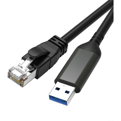 Adaptateur USB vers Ethernet, adaptateur réseau LAN USB 3.0 vers Ethernet, adaptateur Internet Gigabit RJ45, compatible avec les ordinateurs portables et de bureau. (1/5)