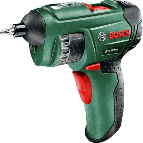 Tournevis sans fil Bosch PSR Select (batterie intégrée, 3,6 volts, jeu d'embouts 12 pièces)