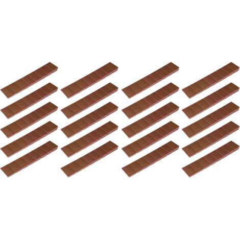 20pcs Cale auto cassante 100mm coin de calage réglage universel bricolage meuble, marron (1/4)