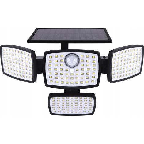 Foco LED solar para fachada, aplique de pared con sensor de movimiento BORUT, 1 unidad. (1/3)