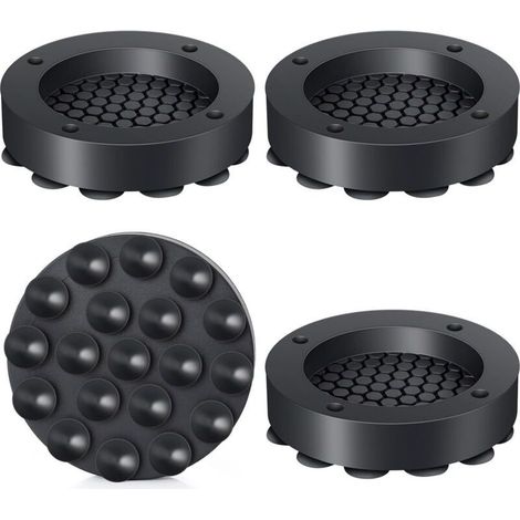 Tapis anti-vibrations pour machines à laver (4 pièces), coussinets anti-vibrations, amortisseurs pour réduire le bruit et les vibrations, pieds pour sèche-linge et meubles. (1/4)