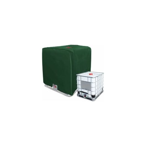 LAN Bâche Couverture Réservoir IBC pour Conteneur IBC 1000L, GU.B/bon 116 x 100 x 120 cm Bâche de Réservoir d'eau Anti-UV Anti-Pluie ( Vert )..DEBUNS (1/5)
