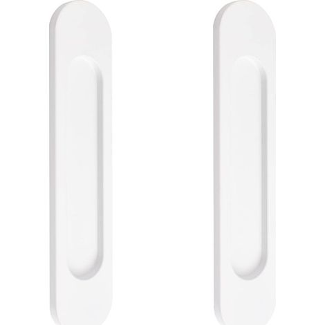 2 Pcs 7" Oval Self Adhesive Aluminium Alloy Sliding Door Handle Pull Handle Warm White (1/5)