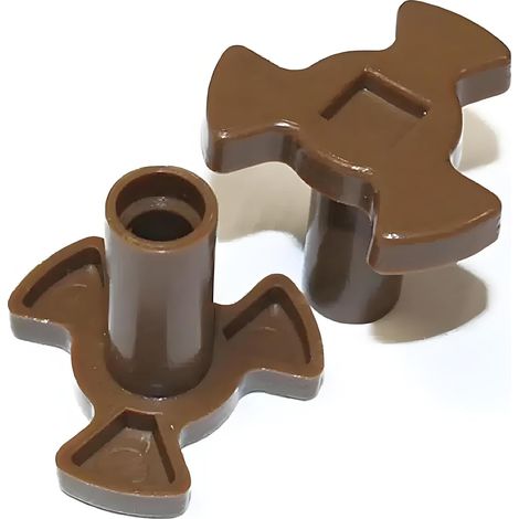2 Pieces (Marron, 33 x 29mm2) MicroOndes Plaque Tournante Coupleur Support de de Plateau d'arbre pour MicroOndes Plaque Tournante Rouleau Guide Support pour Accouplement Pièces de Rechange (1/5)