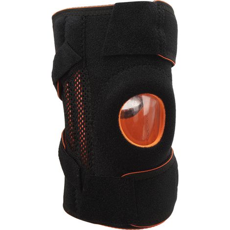 Genouillère de Soutien Articulaire Noir Unisexe, Ajustable avec Ressort en Silicone pour Sport, Confort Respirant