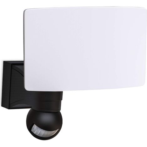 applique murale extérieur avec détecteur de mouvements, LED 20W, intensité lumineuse 2300lm, lumière blanche neutre 4000K, IP44, noire (1/5)