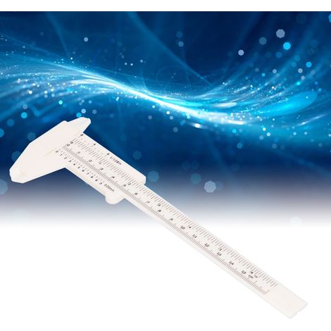 Pied à coulisse en plastique de 150 mm, pied à coulisse à vernier, disponible en OEM, barre de profondeur en métal. (1/5)