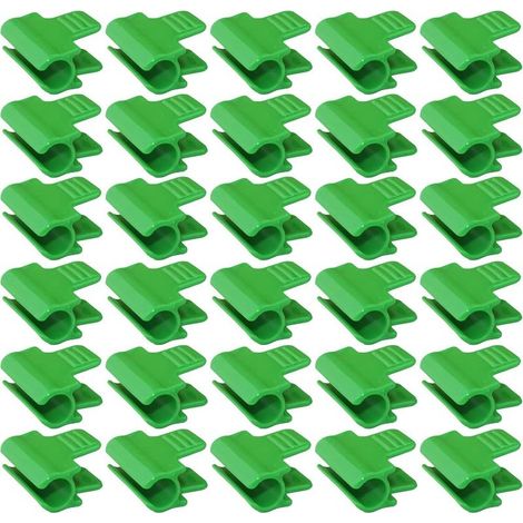 30 Serre Film Pinces, Fixations pour Serre, 11mm Clip de Serre, clips pour plantes, Clip Cerceau Tunnel de Filet en Plastique, pour Serres, support d'extension de plantes, Abris (1/5)