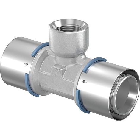 Uponor S-Press T-Stück mit Innengewinde, 40mm x Rp 1/2" FT x 40mm