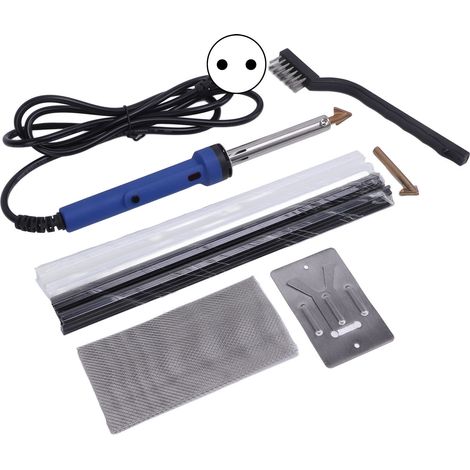 Kit de réparation de soudure plastique 80 W avec baguettes, brosse métallique et outils de soudage portables pour pare-chocs de voiture, kayak, canoë. Prise UE 220 V. (1/5)
