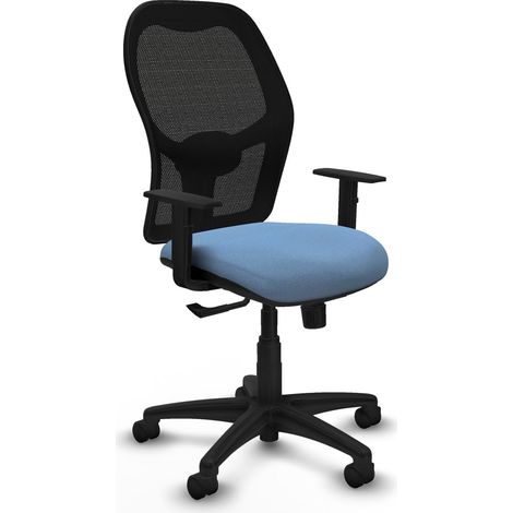 Alocén sincro malla negra bali azul cielo brazos 1D base poliamida  ruedas nailon 50mm